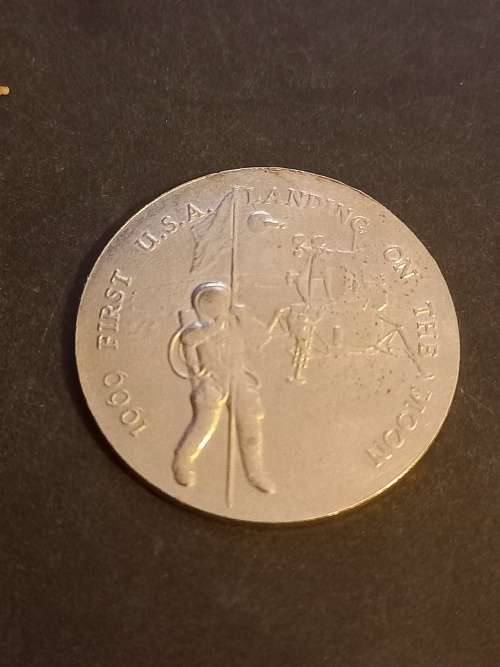 USA Moon landing medallion