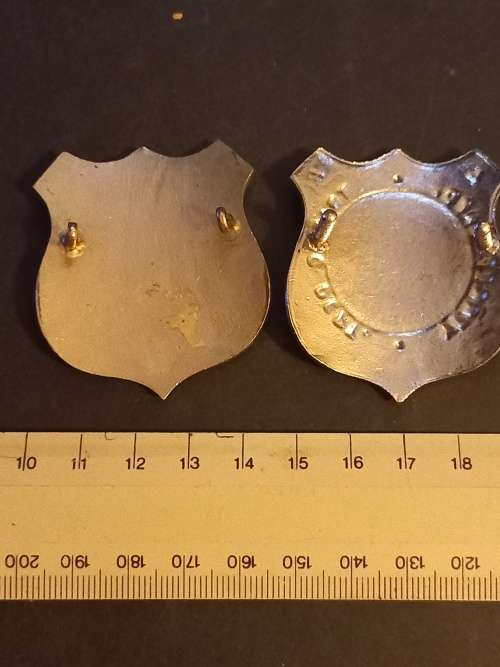 2 x Vintage Traffic dept badges for one bid