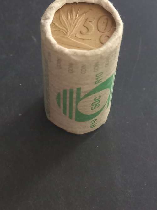 1993 RSA 50 cent SUN international roll of coins. R10