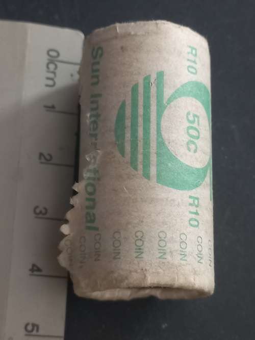 1993 RSA 50 cent SUN international roll of coins. R10