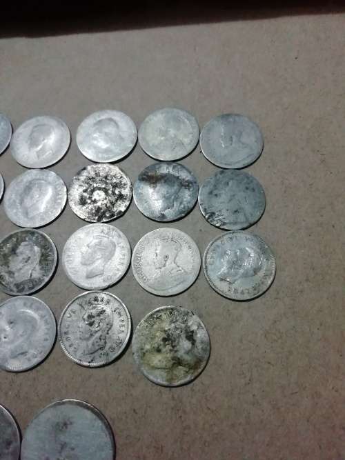 80% Silver SA union coins scrap silver or/and some "fillers" - One bid for the lot