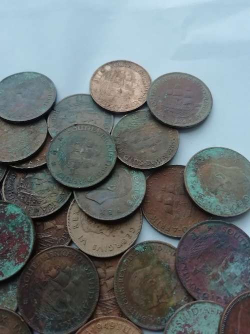 60 SA Union pennies for one bid - well circulated.