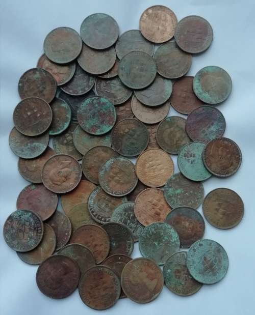60 SA Union pennies for one bid - well circulated.