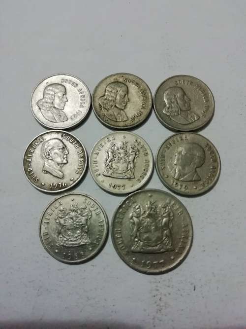 **Crazy Low R1 start per coin** RSA 5c + 10c collection ( Bid per coin to take all 8)