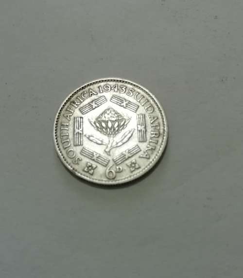 80 % Silver SA Union 1943 Sixpence