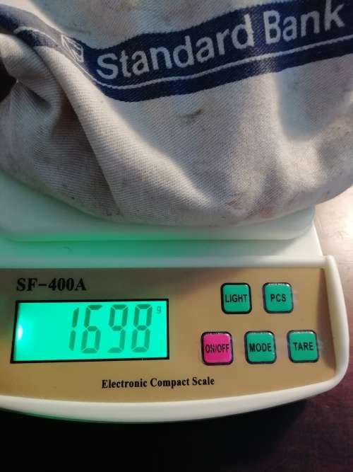 RSA 1c,2c & 5c lot with vintage Standard bank bag. Weight=1.698kg