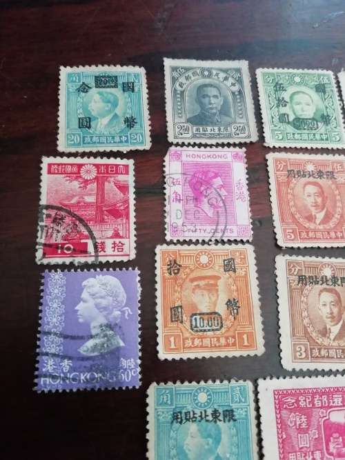 Very old Asian stamp lot