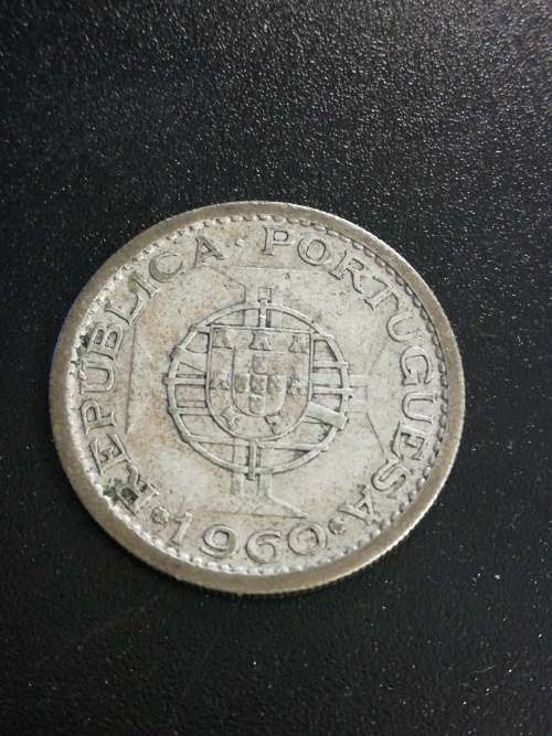 1960 Mozambique *Silver 65%*  5 Escudos
