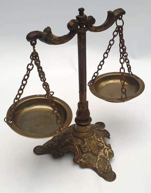Brass Scales of Justice made in Italy