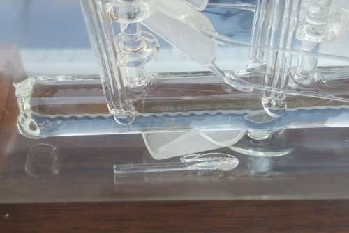 IMPOSSIBLE! BLOWN GLASS VIKING LONGSHIP IN A BOTTLE