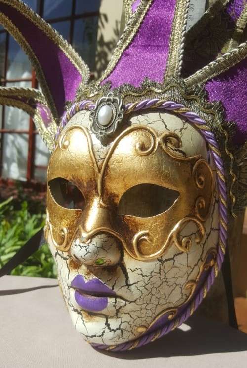 ORIGINAL HAND PAINTED VENEZIA MASQUERADE MASK MADE IN ITALY