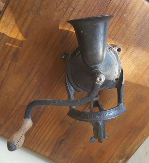 ANTIQUE VICTORIAN 1860S LOVELOCK LONDON NO 3 COFFEE GRINDER
