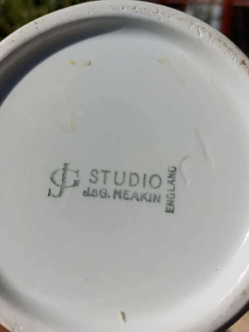 LARGE VINTAGE RETRO JandG MEAKIN ENGLAND COFFEE/TEA SET WITH GALAXY STAR DECORATION