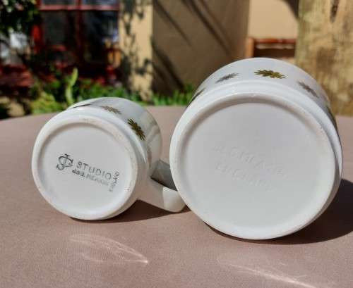 LARGE VINTAGE RETRO JandG MEAKIN ENGLAND COFFEE/TEA SET WITH GALAXY STAR DECORATION