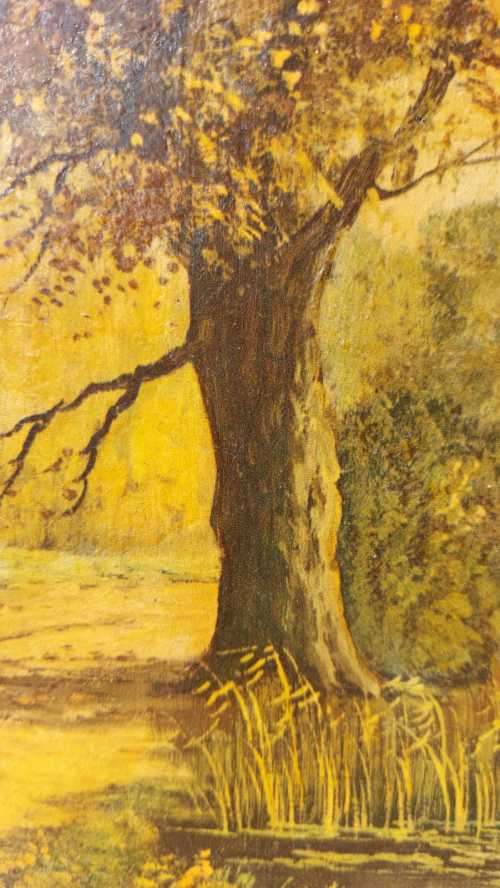 A LARGE WELL PRESERVED PRINT OF MAURICE PAUL (1889-1965) TITLED DOWN THE LANE  SIGNED IN PLATE