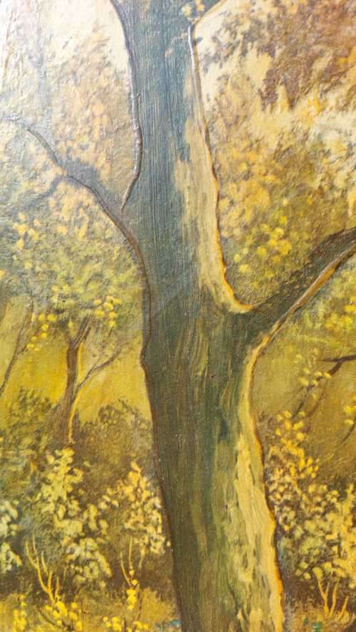 A LARGE WELL PRESERVED PRINT OF MAURICE PAUL (1889-1965) TITLED DOWN THE LANE  SIGNED IN PLATE