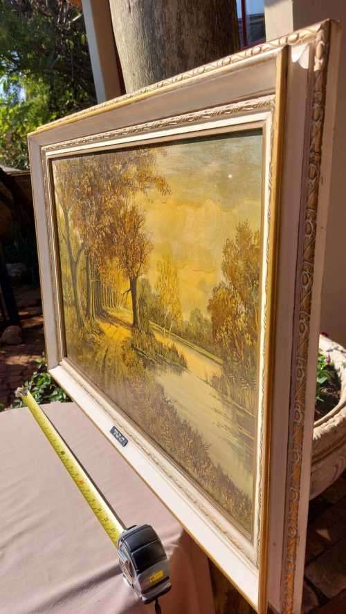 A LARGE WELL PRESERVED PRINT OF MAURICE PAUL (1889-1965) TITLED DOWN THE LANE  SIGNED IN PLATE