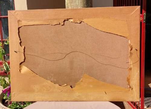 A LARGE WELL PRESERVED PRINT OF MAURICE PAUL (1889-1965) TITLED DOWN THE LANE  SIGNED IN PLATE