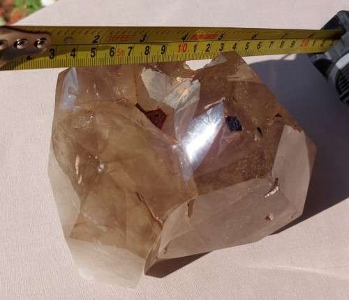 A LARGE 2,9KG CHUNK OF CUT AND POLISHED SMOKY QUARTZ ROCK CHRYSTAL