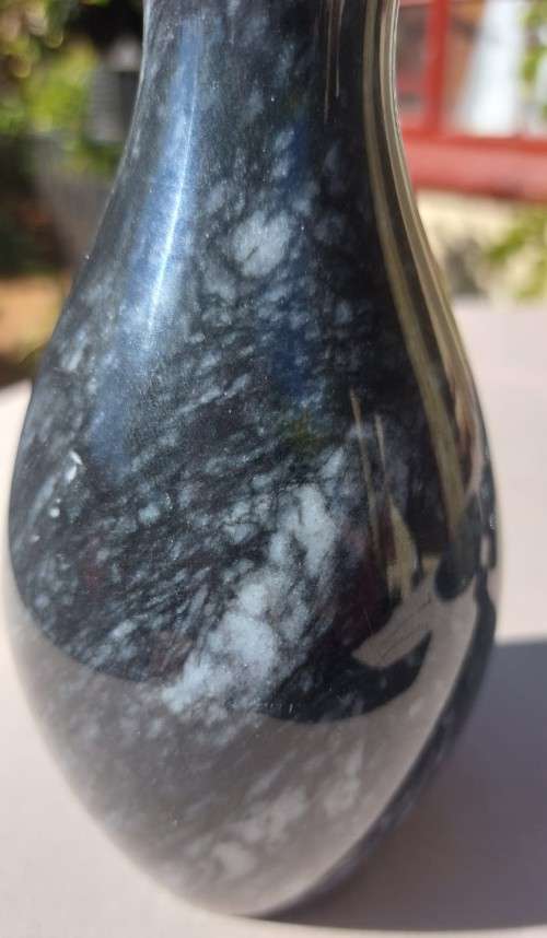 GORGEOUS SOLID SWIRL MARBLE DECANTER OR SAKE SET WITH 6 CUPS