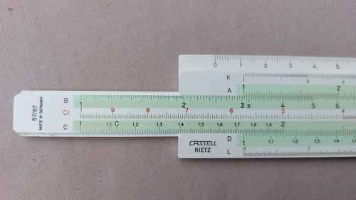 VINTAGE 1971 FABER-CASTELL SLIDE RULER RIETZ MODEL NO 57/87 MADE IN GERMANY