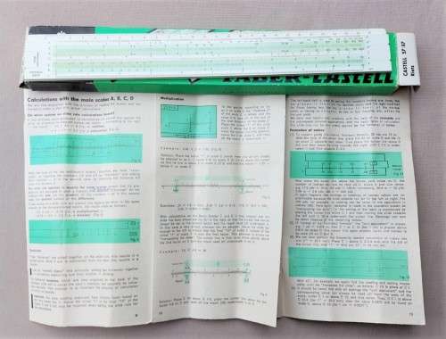 VINTAGE 1971 FABER-CASTELL SLIDE RULER RIETZ MODEL NO 57/87 MADE IN GERMANY