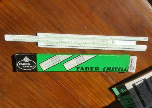 VINTAGE 1971 FABER-CASTELL SLIDE RULER RIETZ MODEL NO 57/87 MADE IN GERMANY