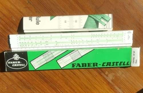 VINTAGE 1971 FABER-CASTELL SLIDE RULER RIETZ MODEL NO 57/87 MADE IN GERMANY