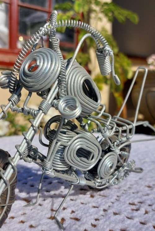 WIRE HANDMADE HARLEY DAVIDSON MOTORBIKE