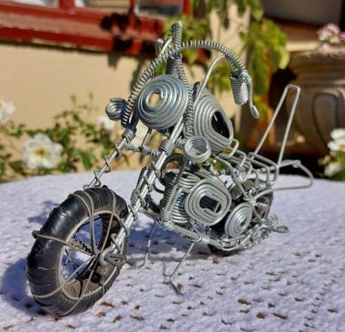 WIRE HANDMADE HARLEY DAVIDSON MOTORBIKE
