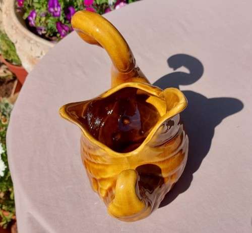 BEAUTIFUL SWAN MUSTARD COLOUR CERAMIC VASE