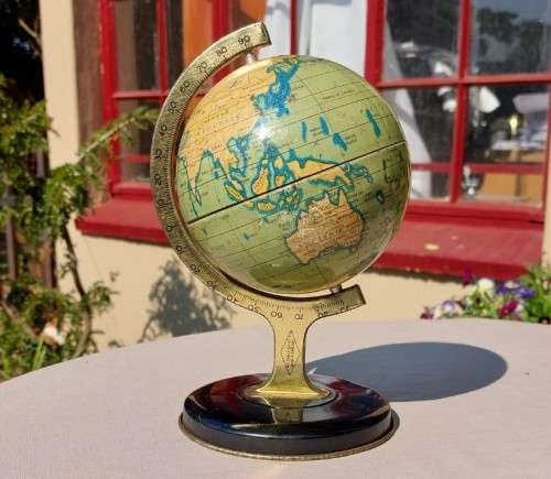 ANTIQUE 1930S VERY RARE RELIABLE SERIES SMALL GLOBE MADE IN ENGLAND - SHOWS MANY OLD COUNTRY NAMES