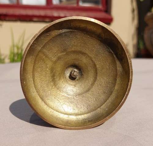 VINTAGE BRASS DESK RECEPTION HOTEL SHOP COUNTER BELL WORKING