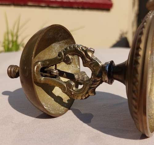 VINTAGE BRASS DESK RECEPTION HOTEL SHOP COUNTER BELL WORKING