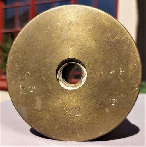 AWESOME BUSH-WAR 1972 ERA 90MM ELAND TANK HEAVY BRASS SHELL CASING FOR YOUR COLLECTION