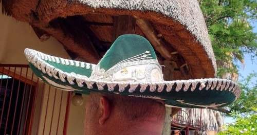 AUTHENTIC HANDMADE MEXICAN SOMBRERO HAT BY BELRI  LARGE 57CM DIAMETER