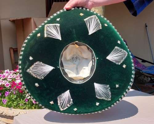 AUTHENTIC HANDMADE MEXICAN SOMBRERO HAT BY BELRI  LARGE 57CM DIAMETER