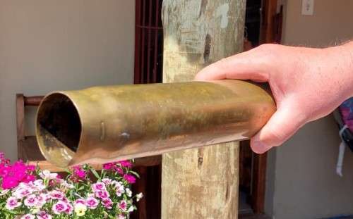 SUPER RARE 1917 HOTCHKISS WORLD WAR ONE 6 POUNDER GUN CASING