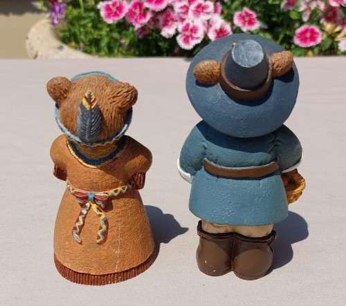 COUPLE OF CERAMIC TEDDY BEAR TALES FIGURINES