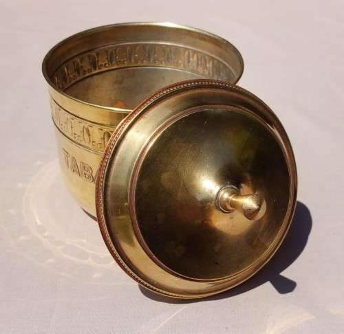 KMD ROYAL DAALDEROP DUTCH BRASS TABAK AND SIGAREN CONTAINERS c1900-1930
