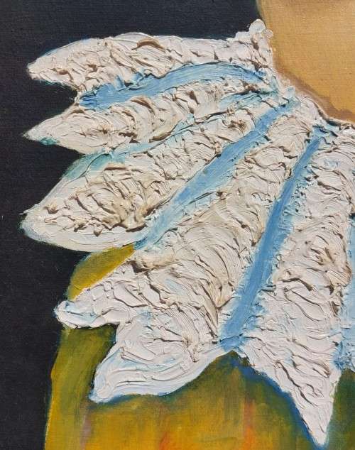 ORIGINAL CIRCUS WHITEFACE CLOWN VANESSA KARSHAGEN OIL PAINTING IN A NICE WOODEN FRAME