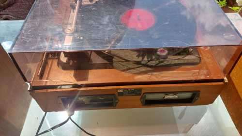 WORKING! COMPLETE! 1960S LENCO DUAL 1015 HS 31 TURNTABLE WITH INTEGRATED AMPLIFIER AND 2 SPEAKERS