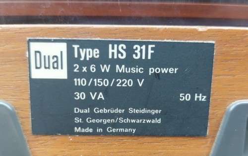 WORKING! COMPLETE! 1960S LENCO DUAL 1015 HS 31 TURNTABLE WITH INTEGRATED AMPLIFIER AND 2 SPEAKERS