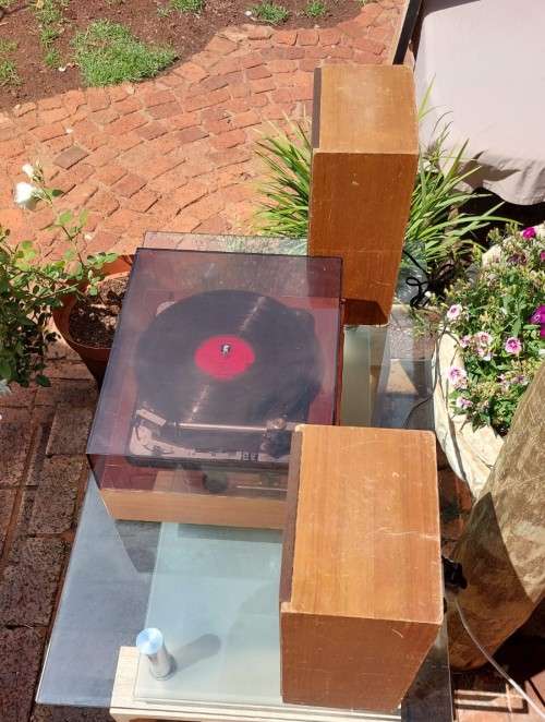 WORKING! COMPLETE! 1960S LENCO DUAL 1015 HS 31 TURNTABLE WITH INTEGRATED AMPLIFIER AND 2 SPEAKERS