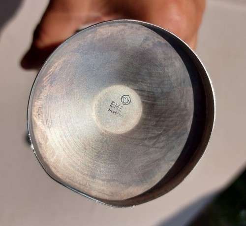 PAIR OF EMESS SOUTH AFRICAN SILVERPLATED GOBLETS