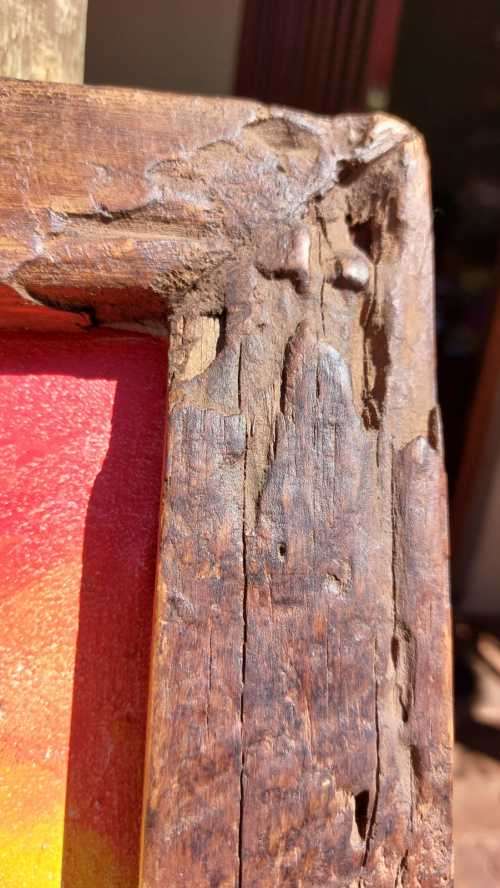 MASAI HERDING CATTLE ORIGINAL WATERCOLOUR PAINTING WITH A SOLID WOODEN FRAME 49CM HIGH 35C