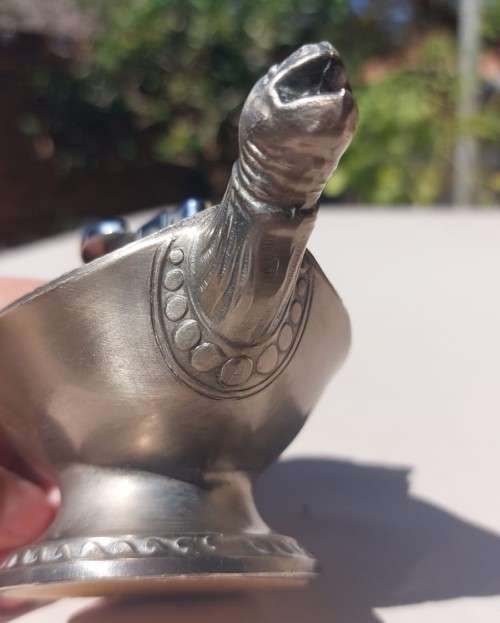 POSSIBLY A ONE OF A KIND TURTLE PEWTER TABLE LIGHTER