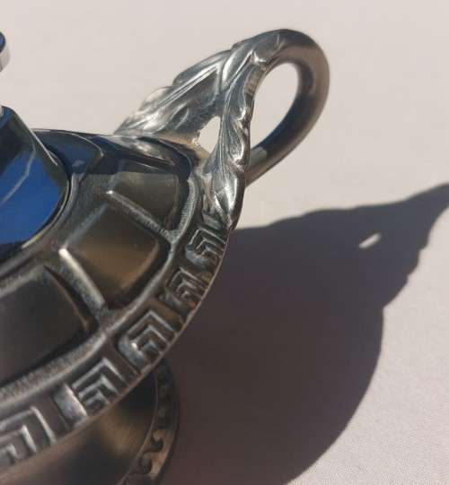 POSSIBLY A ONE OF A KIND TURTLE PEWTER TABLE LIGHTER