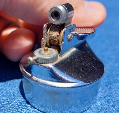 POSSIBLY A ONE OF A KIND TURTLE PEWTER TABLE LIGHTER