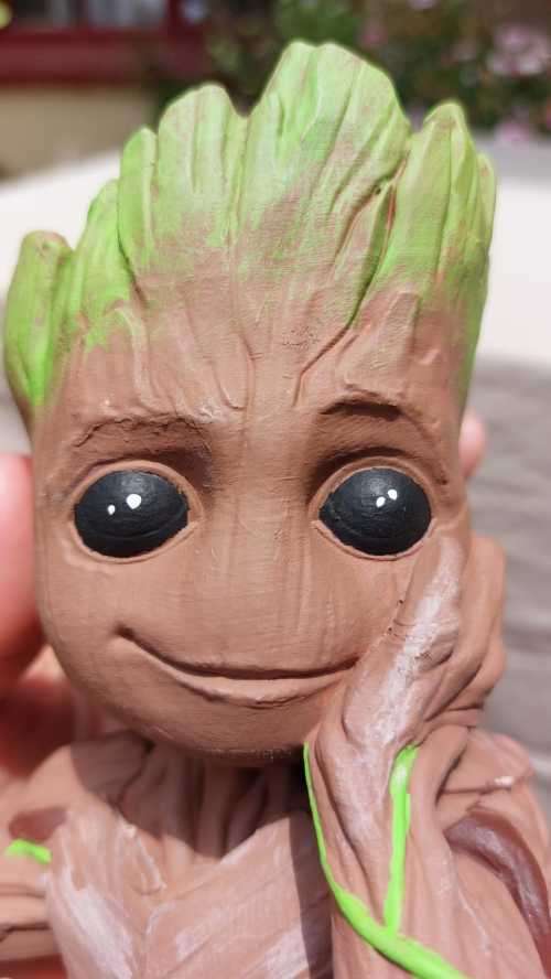 MISCHIEVOUS LOOKING BABY GROOT PLANTER - 3D PRINTED